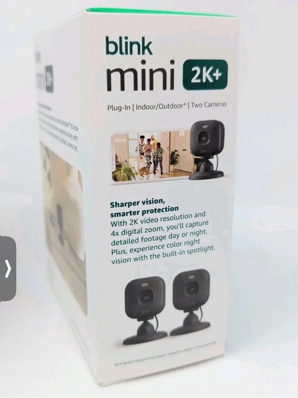 Blink Mini 2K+ Plug-In Indoor/Outdoor Security Camera - Black (2-Pack)